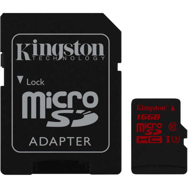 Карта пам'яті Kingston 4K microSDHC 16GB Class 10 UHS-I U3 R90/W80MB/s